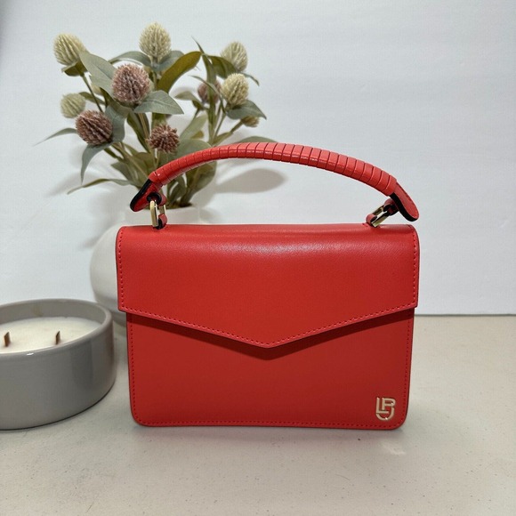 Les Petits Joueurs Corallo Micro Pixie Mini Handbag Red Coral 3 Pockets Italy - Picture 1 of 16